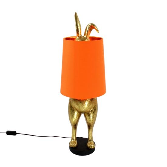 Voß Design Hiding Bunny® gold/orange - schicke Hasenlampe